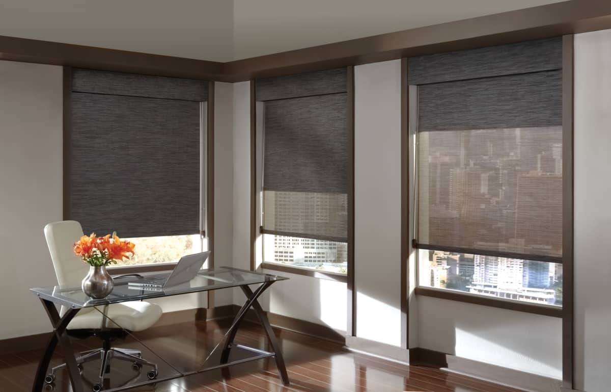 Window Treatments for Your Home Office Near San Carlos, California (CA) including shadings and woven woods.