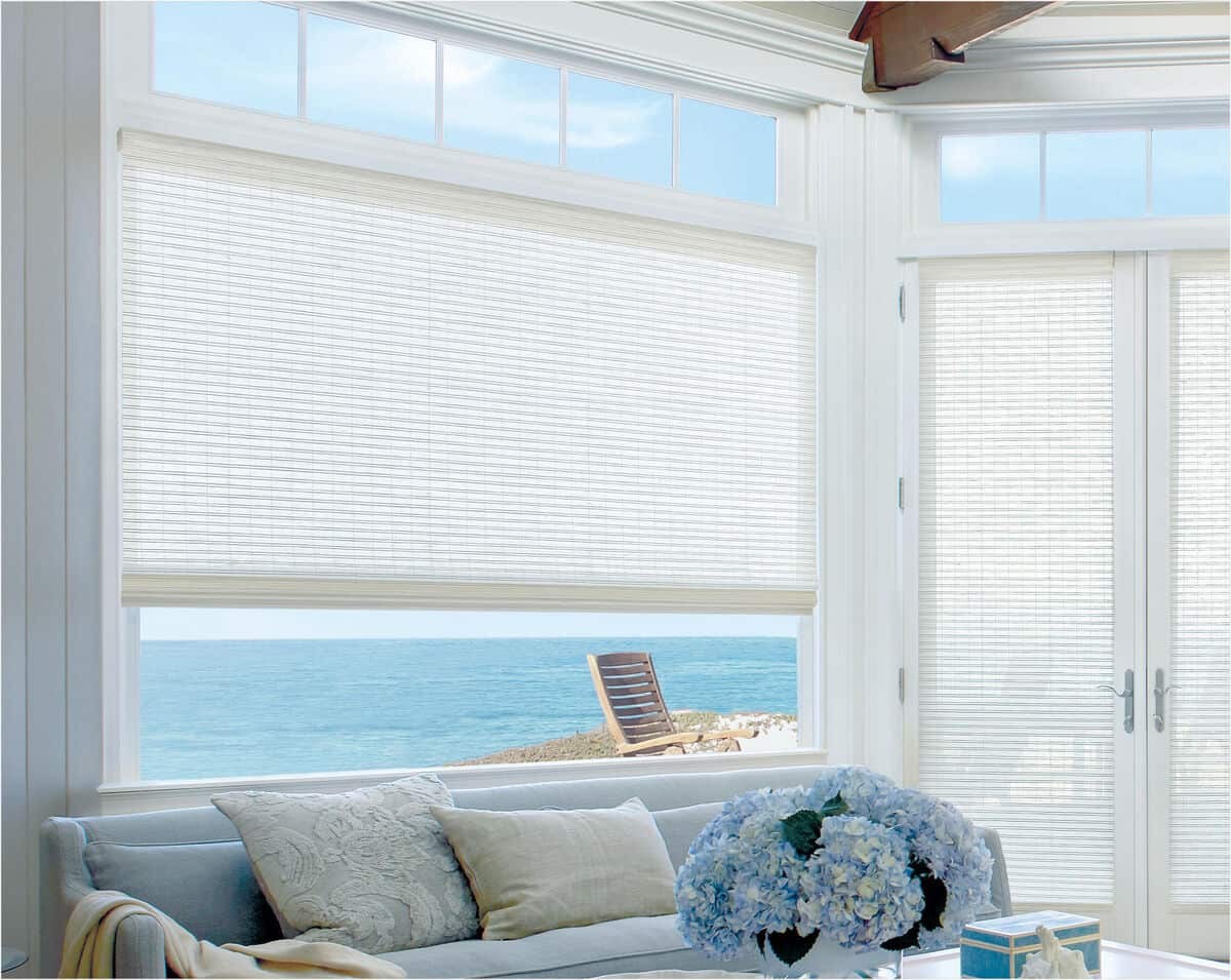 Adding Personalized Window Treatments, Hunter Douglas Provenance® Woven Wood Shades near San Carlos, California (CA)