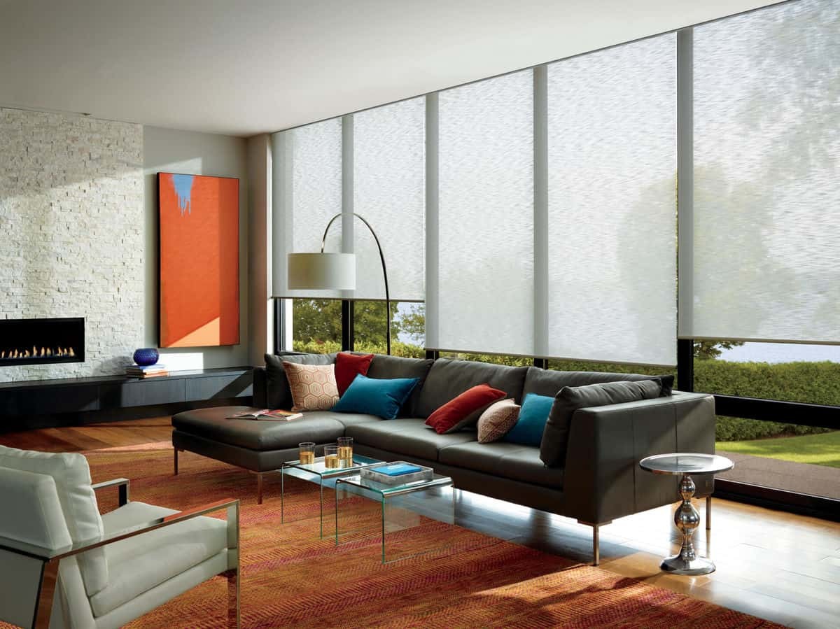 Hunter Douglas Designer Roller Shades roller blinds window treatments blackout shades near San Carlos, California (CA).