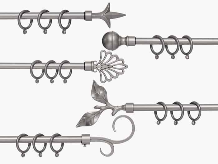 Finials, Drapery Hardware, Rebarts Interiors, near Burlingame, Lost Altos, Menlo Park, San Carlos, California (CA)